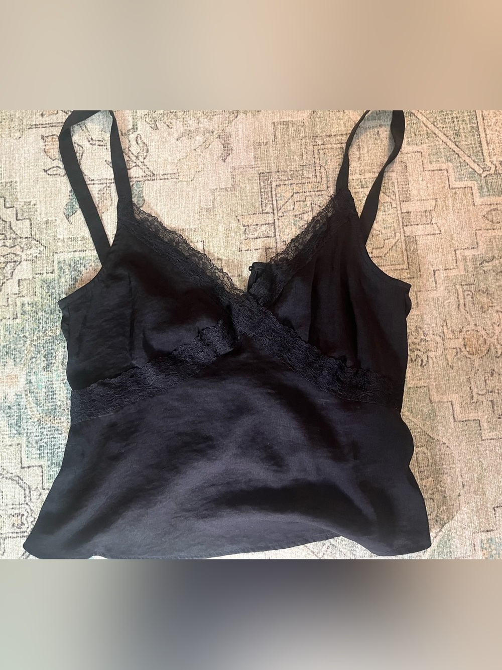 Black lacy babydoll top